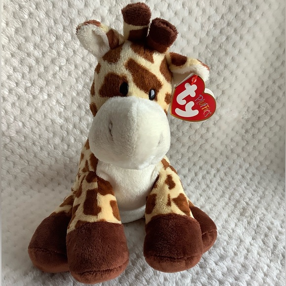 Ty Pluffies Collection Tiptop Plush Giraffe Stuffed Animal Toy w Hang Tag - Picture 2 of 15